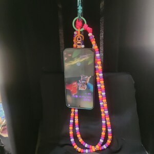 Neon Kandi Phone Lanyard | Rave Strap | Multiple Colorways | Festival Accessories