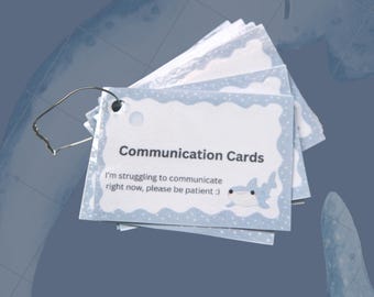 Shark communication cards - Physical laminated cards <3