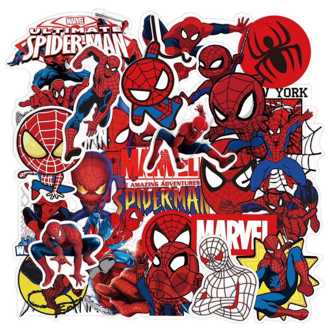 Spidermn Sticker 50PCS Spider-man Stickers Pack – Waterproof Vinyl Decals for Laptop ...