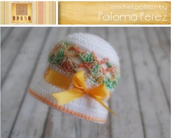 INSTANT DOWNLOAD - Baby Swirl Shelly Cloche - Crochet Baby Hat Pattern - Baby hat crochet pattern