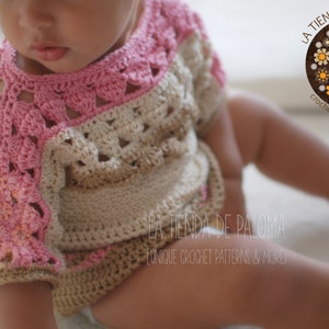 Crochet Tunic Pattern Baby to Child Amelia Crochet Tunic Pattern Sweater Pattern image 4