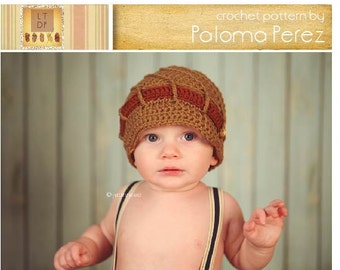 INSTANT DOWNLOAD - Crochet Newsboy Pattern - Spiral Newsboy Pattern - Crochet Pattern