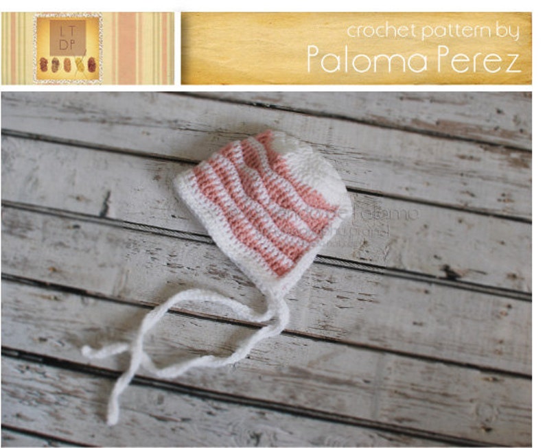 INSTANT DOWNLOAD Crochet Baby Bonnet Pattern Baby Waves Bonnet Crochet Pattern image 1