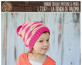 INSTANT DOWNLOAD - Crochet Slouchy Hat Pattern - Slouchy Pattern - Crochet Pattern