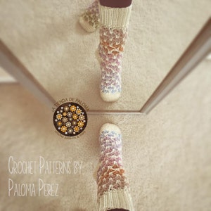 INSTANT DOWNLOAD Crochet Vintage Love Slippers image 1