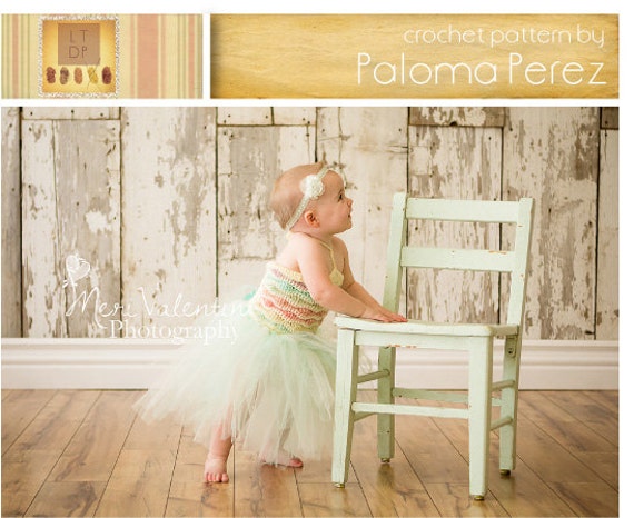 Crochet Baby Tutu Dress Tulle Dress Wave Tutu Dress Pattern for tutu dress with bodice Crochet Pattern