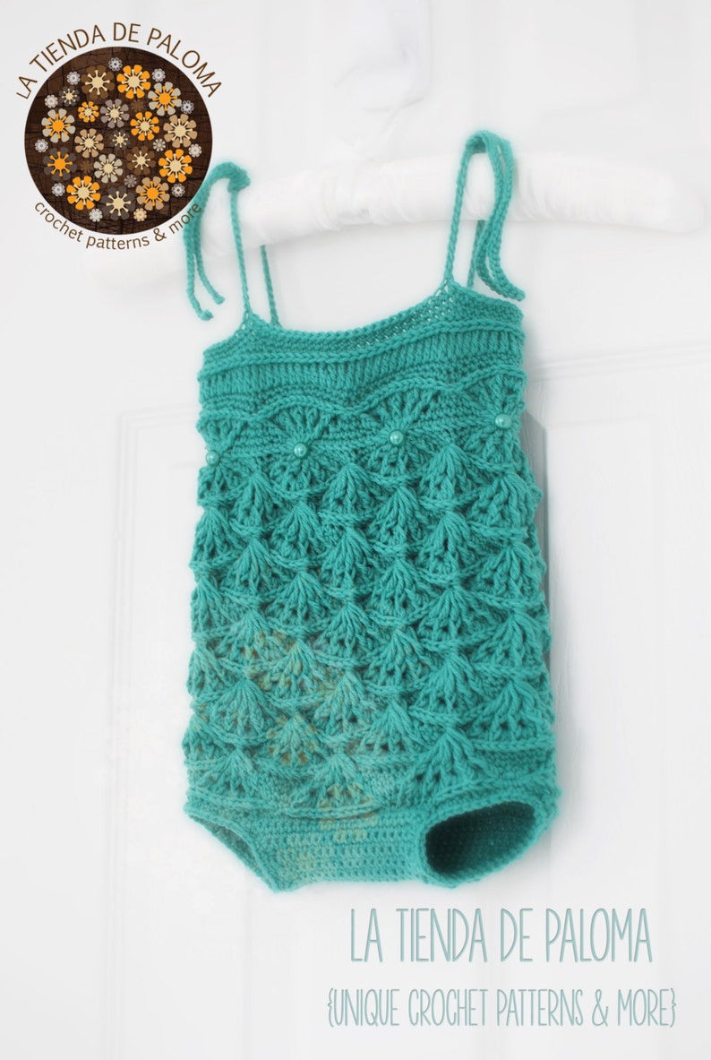 INSTANT DOWNLOAD Crochet Pattern Mermaid Maddie Romper image 4