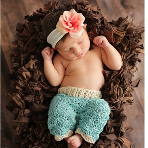 INSTANT DOWNLOAD Crochet Baby Pants Pattern Crochet Shell Pants Crochet Pants Crochet Pattern image 1