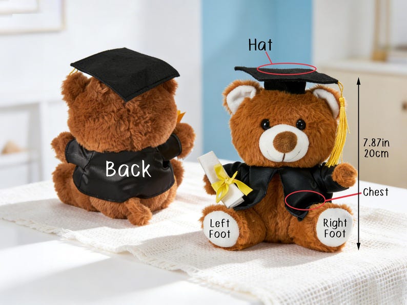 Personalized Graduation Teddy Bears Class of 2026 ,grad Bear With Name ...