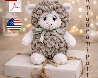 Sheep Amigurumi Crochet Pattern, Farm Animal Toy (PDF Pattern, Instant Download)