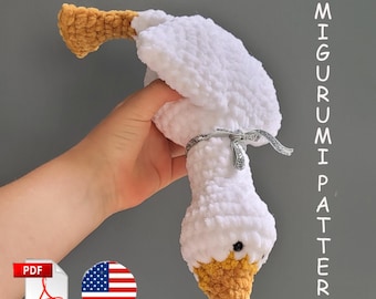Schema uncinetto oca / uccello peluche amigurumi (schema PDF)