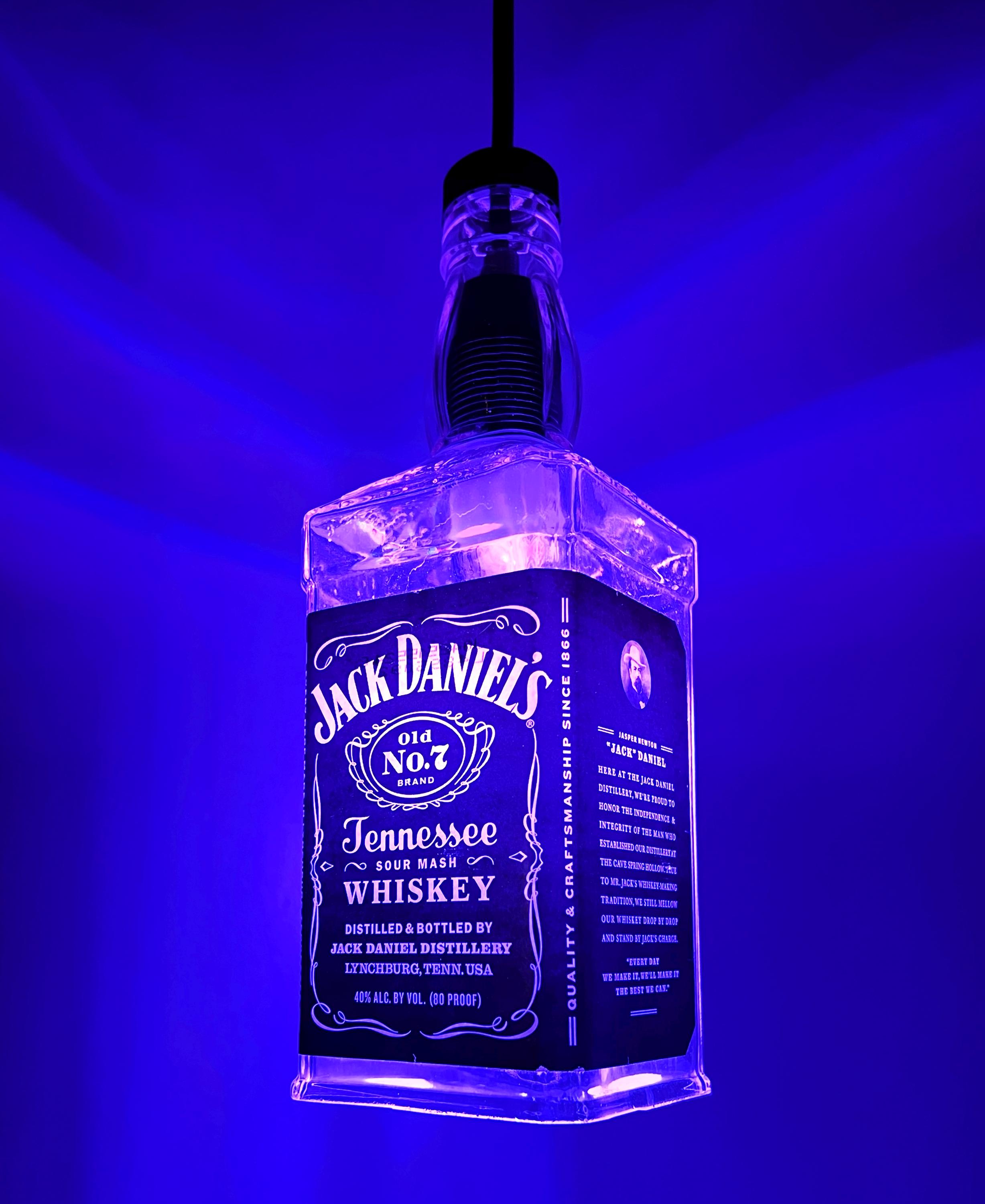 【SIN GARAGE】おしゃれボトルライトJack Daniel’s 100V Jack Daniels Tennessee Whiskey Liquor Bottle Push LED Light - 1L