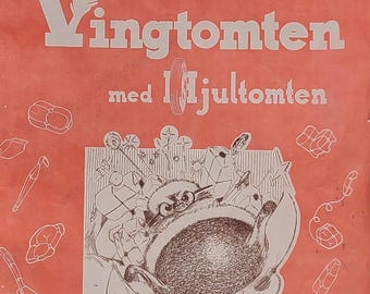 Vintage 1948 SAAB Magazine Vingtomten Huge 12x16 Aviation Car Memorabilia Sharp Retro Caricatures Winged Gnome Art Print Ephemera