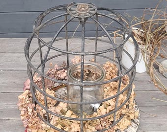 Industrial Wire Cage / Bulb Guard / Metal Lampshade – Rustic Vintage Loft, DIY & Industrial Decor