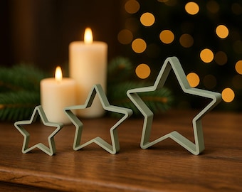 15 Stars STL | 3D Printing Files | Christmas Stars | Stars with 4–8 Points | Digital Files for Christmas Decorations | Commercial Use