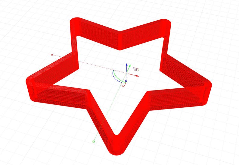 May include: A bright red star-shaped cookie cutter. The cutter is made of a solid material and has a five-pointed star design. The edges are smooth and the overall shape is clearly defined, suitable for baking.