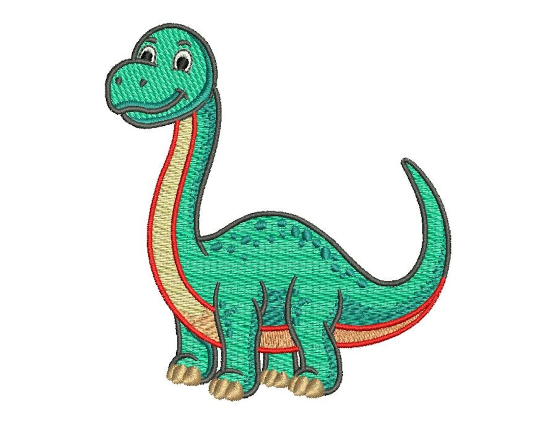 Cute Brontosaurus Machine Embroidery Design – Digital Download • 12,666 ...