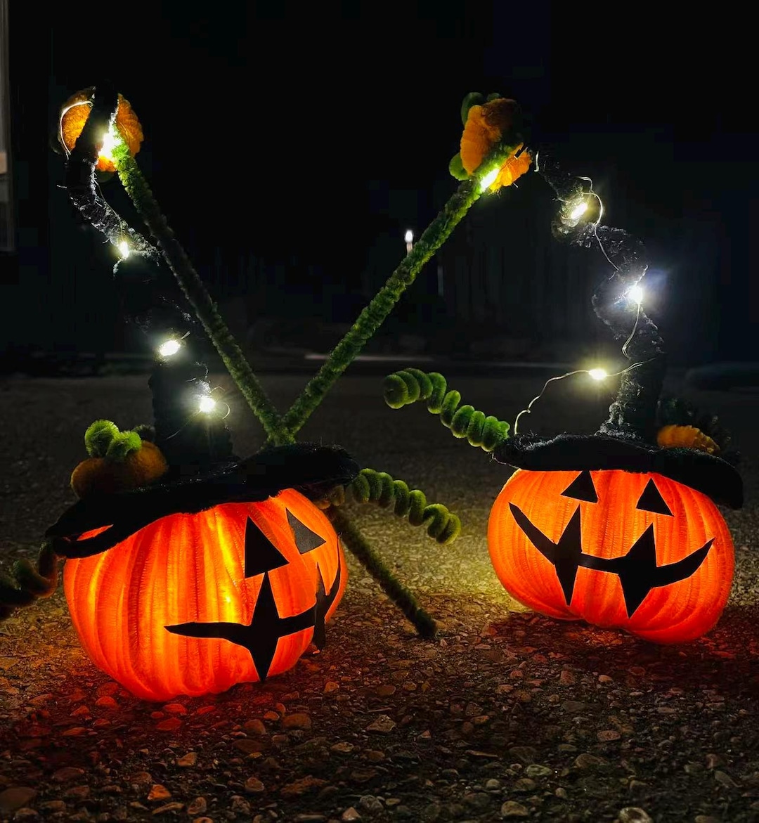 Light-up Jack O' Lantern, Halloween LED Glowing Pumpkin Lantern ...