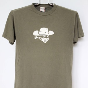Elwood Skateboards T Shirt Mens Medium Unisex Womens Tee Shirt Vintage 90s 1990s Skateboarding Skater Skate Board Army Green Elwd