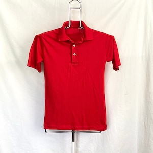 Vintage Solid Red Polo Shirt Mens Extra Small XS / Small Golf Golfing Unisex Womens Short Sleeve Soft XXS Petite Sportswear