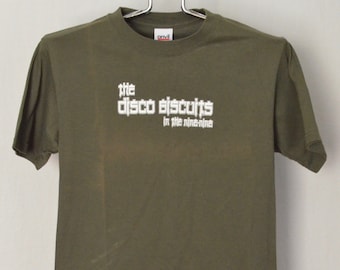 Vintage Disco Biscuits 1999 Tour T-shirt heren medium unisex dames groen T-shirt zeldzame 99 In The Nine Nine Camp Bisco