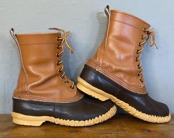 Vintage Sorel Duck Boots Mens US Size 10 Shoes Muck Leather 