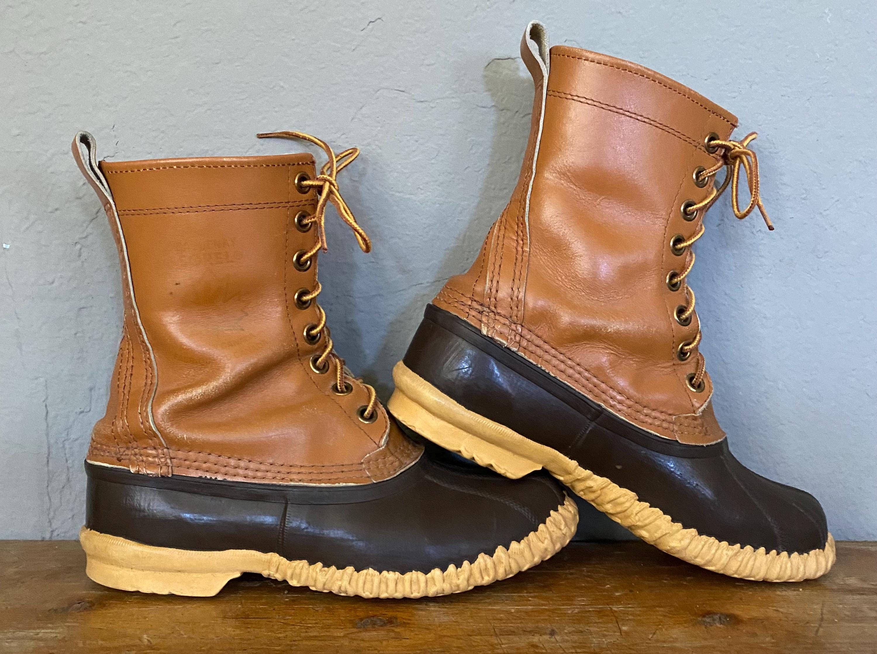 Duck Men\'s Lace Up High Top Snow Boots Brown Size 8 vintage duck boots - men main image 2