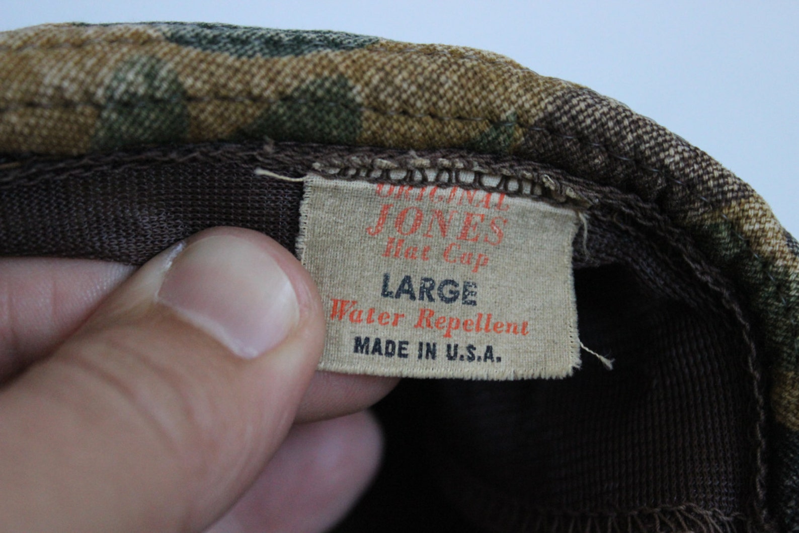 Jones Hat Cap Camouflage Canvas Hunting Camo Duck Made In USA Etsy