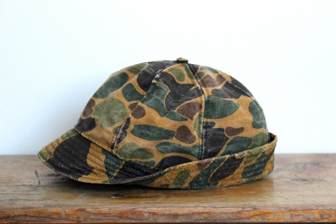 Jones Hat Cap Camouflage Canvas Hunting Camo Duck Made In USA Etsy