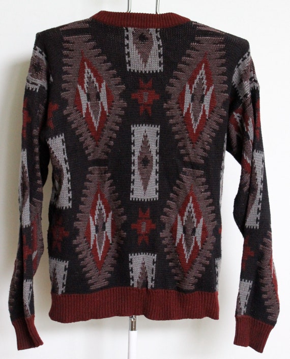 Geometric Acrylic Ski Sweater Mens Medium Unisex … - image 4