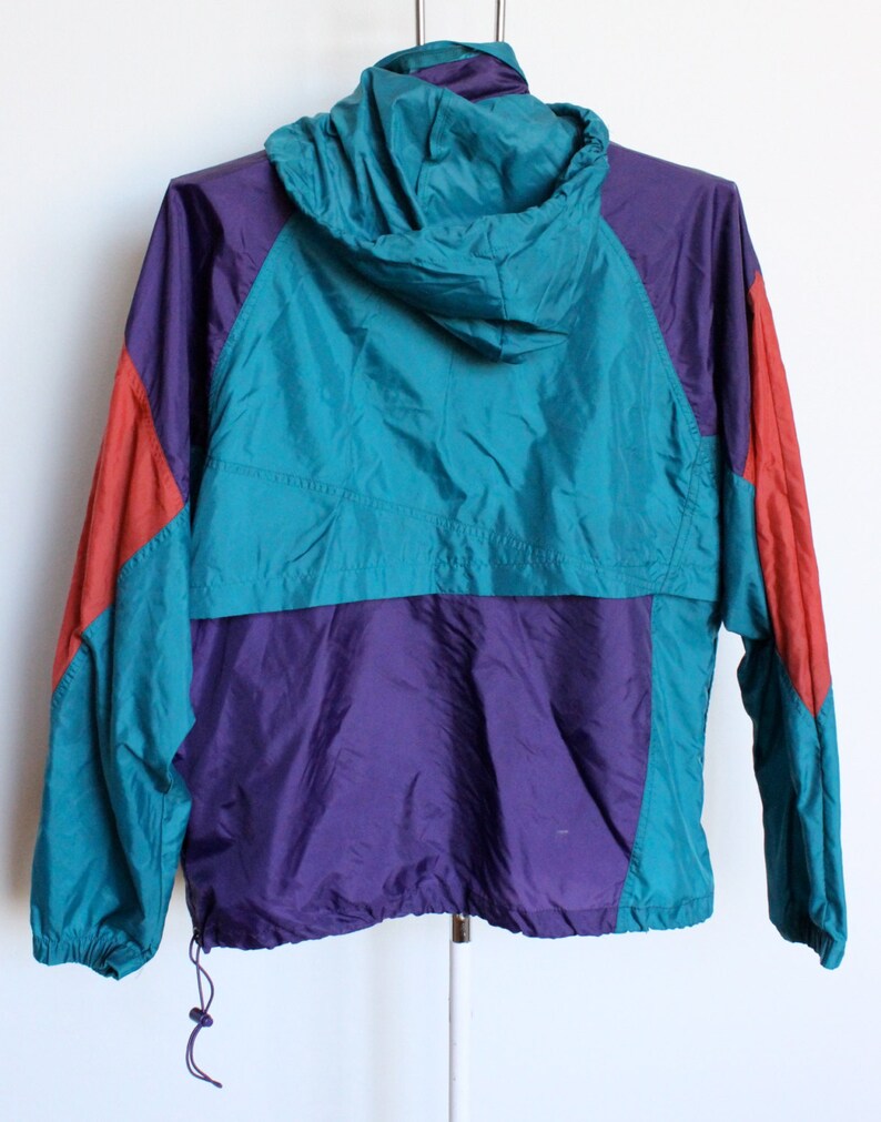 Vintage Nike Windbreaker Jacket Mens Large Turquoise Purple | Etsy