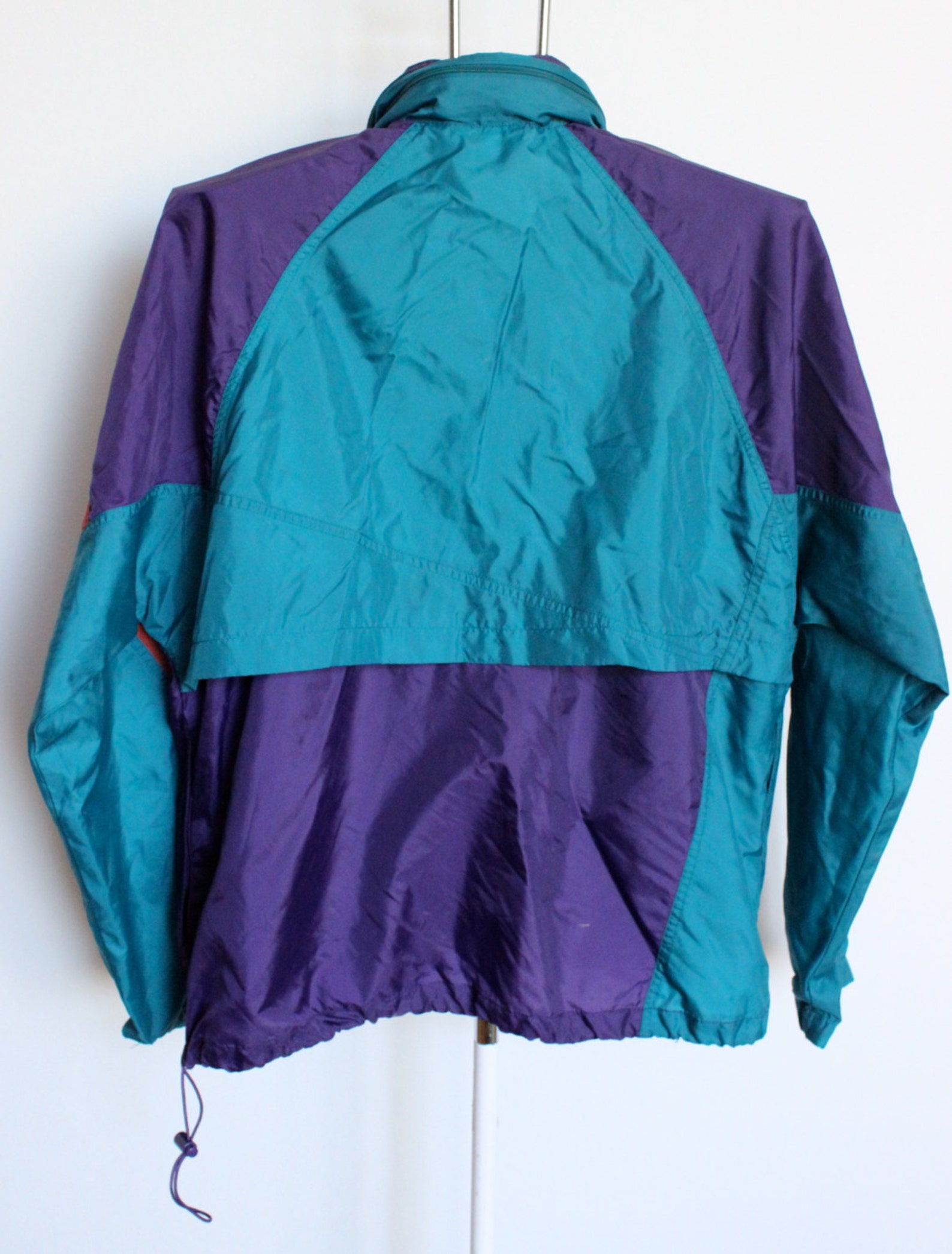 Vintage Nike Windbreaker Jacket Mens Large Turquoise Purple Etsy