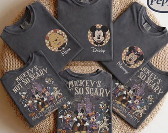 Custom Mickey’s Not So Scary Halloween Party Shirt, Disney Family Halloween Shirts, Mickey Halloween Tee, Disney Halloween Vacation