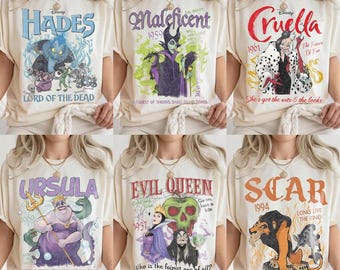 Disney Villains Halloween Family Shirts, Bad Witches Cruella Maleficent Evil Queen Tee, Disneyland Family Matching Trip Gift 2026