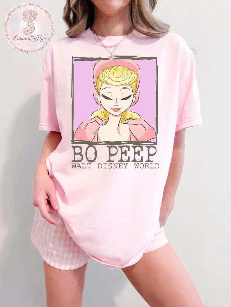 Camiseta de personaje de Walt Disney World, camiseta estilo Disney vintage, camiseta de viaje familiar a Disney, conjunto de vacaciones Disney a juego, camiseta Magic Kingdom Blossom/Light Pink