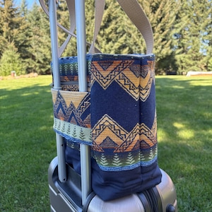Travel Tote Bag Trolley Sleeve Made With Pendleton Wool