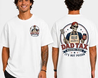 おもしろパパ税金バーベキューシャツ、前後プリントTシャツ、グリルスケルトンシャツ、父の日ギフト、夏のバーベキューシャツ