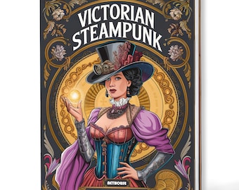 Steampunk-kleurboek: handgemaakte houten omslag of papieren omslag, spiraalgebonden