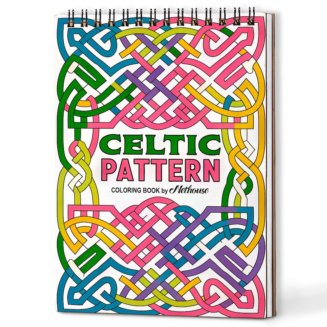 Handmade Celtic Pattern Coloring Book: Handmade Wooden Cover or Paper ...