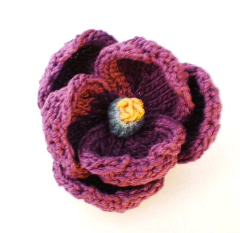 PDF Knit Flower Pattern Peony Knit Flower image 4