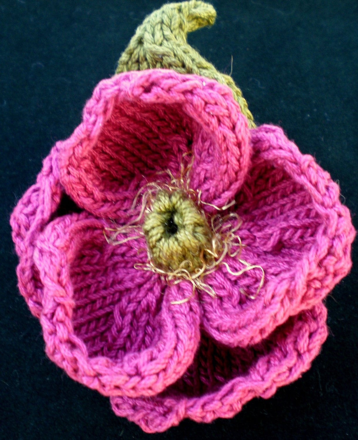 PDF Knit Flower Pattern Peony Knit Flower Etsy