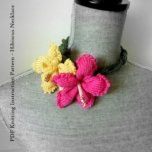PDF Knitting Pattern - Hibiscus Necklace