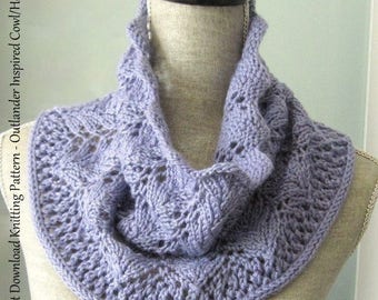 PDF Knitting Pattern - Lace Cowl / Hoodie