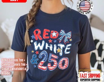 Chemise 250e anniversaire des États-Unis, tee-shirt 4 juillet, chemises 250e anniversaire de l'indépendance des États-Unis, chemises 4 juillet 250 ans, chemises famille 4 juillet