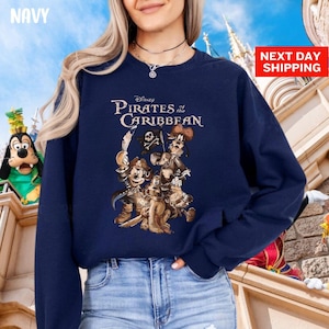 Sweat-shirt Pirates des Caraïbes Disneyworld Mickey Pirates, sweat à capuche Mickey Pirates, sweat-shirt Mickey Caraïbes, Disneyland Pirate image 6