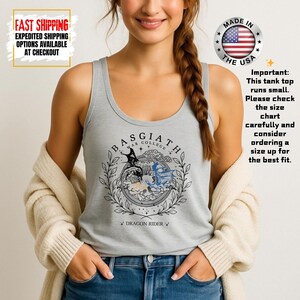 Fourth Wing Tank Top, Basgiath War College Tank Tee, Bookish Tank Tops, Xaden Riorson, Gifts For Readers, Book Lovers Tee image 9
