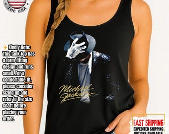 Michael Jackson 90s Styles Tank Top, Vintage 90s Styles Tank Top, King of Pop Graphic Tank Top, Moonwalk Inspired Outfit Tank Top