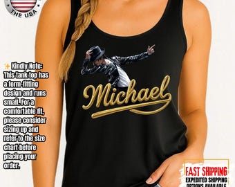 Michael Jackson 90s Styles Tank Top, Vintage 90s Styles Tank Top, King of Pop Graphic Tank Top, Moonwalk Inspired Outfit Tank Top
