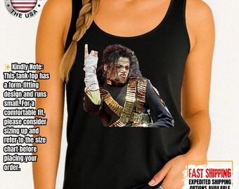 Michael Jackson 90s Styles Tank Top, Vintage 90s Styles Tank Top, King of Pop Graphic Tank Top, Moonwalk Inspired Outfit Tank Top