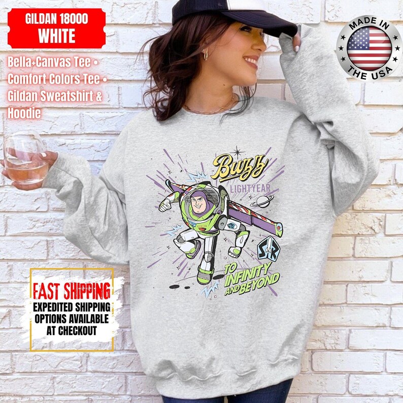 Retro Buzz Lightyear To Infinity And Beyond Shirt, Toy Story Pixar Disney Tee, Space Ranger Shirt, Disneyland Family Trip Matching image 8